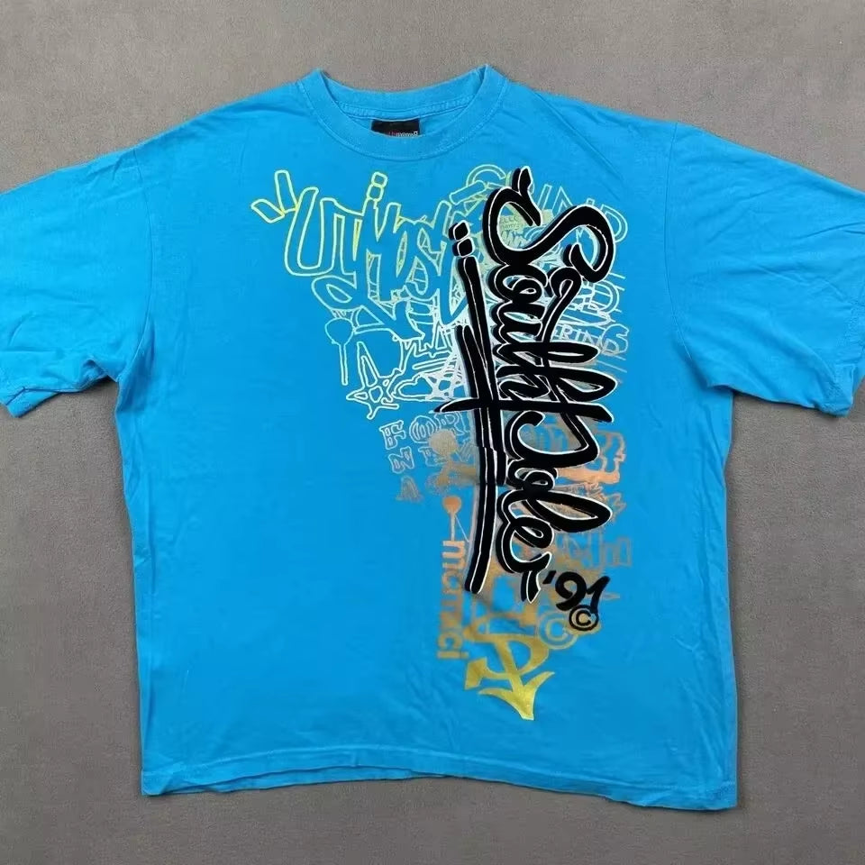 Affliction Bestseller Y2K Gothic Men T Shirt Skull Cross Bones Dark Aesthetic Men Retro Streetwear Trendy Street Oversized Tops